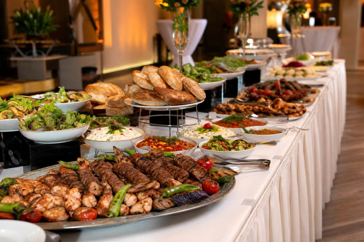 Bir kutlama için Türk catering büfesi