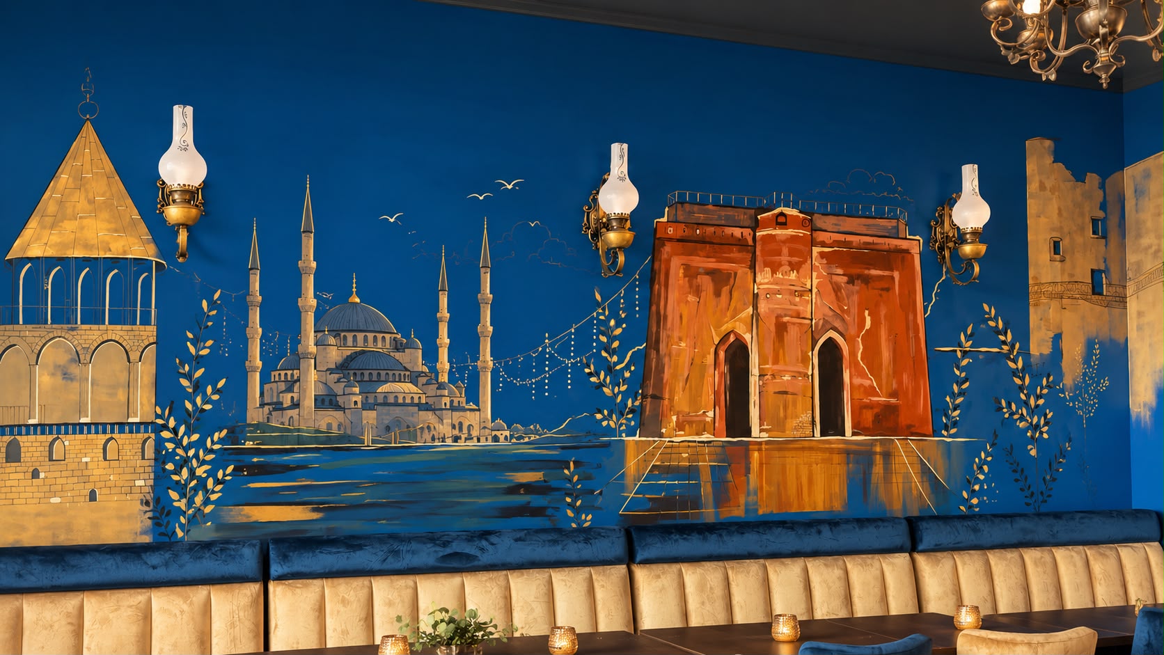 ANA Grillhaus’un sıcak iç mekanı